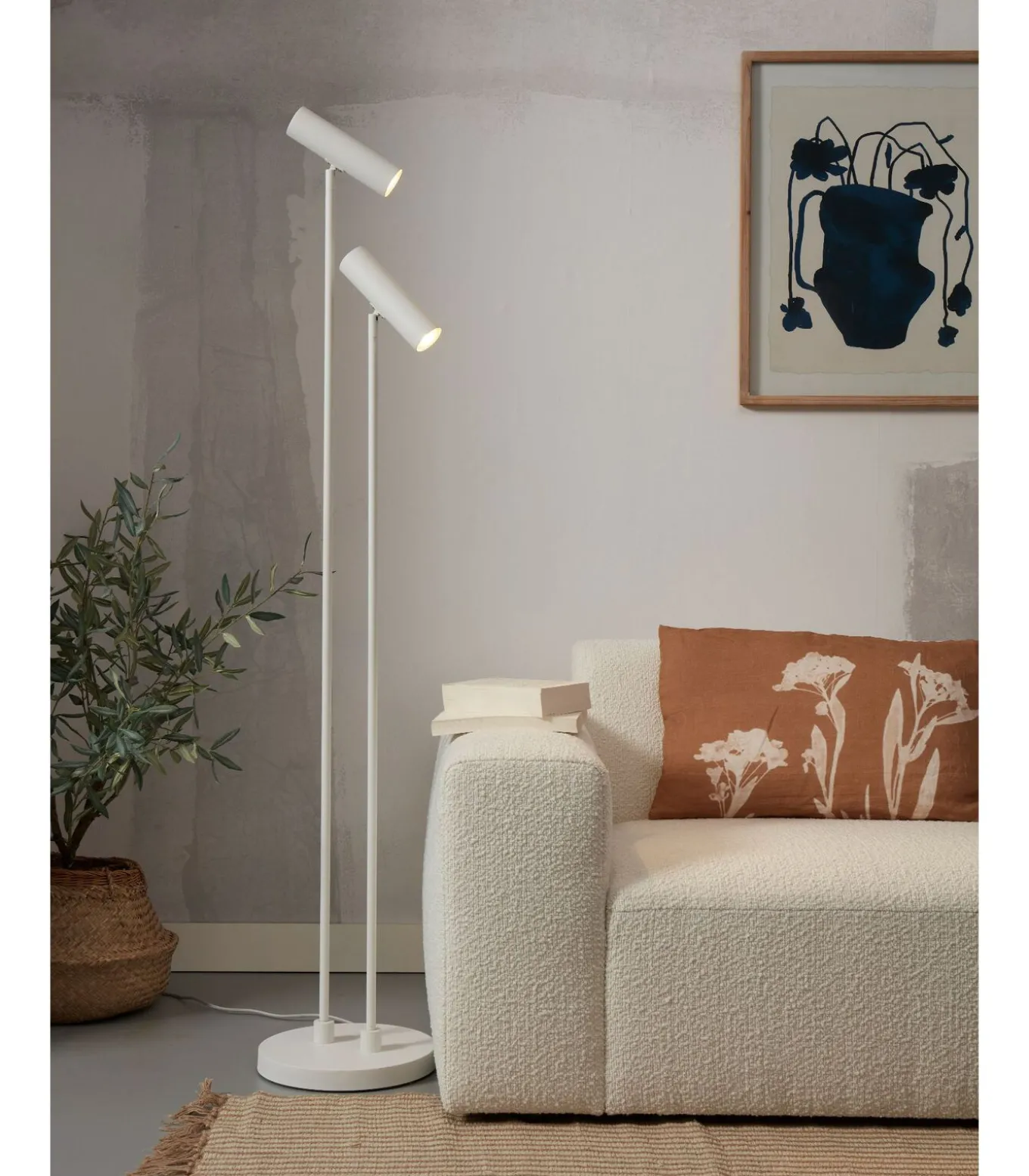 Vloerlamp Havana - Wit - 30x30x162cm