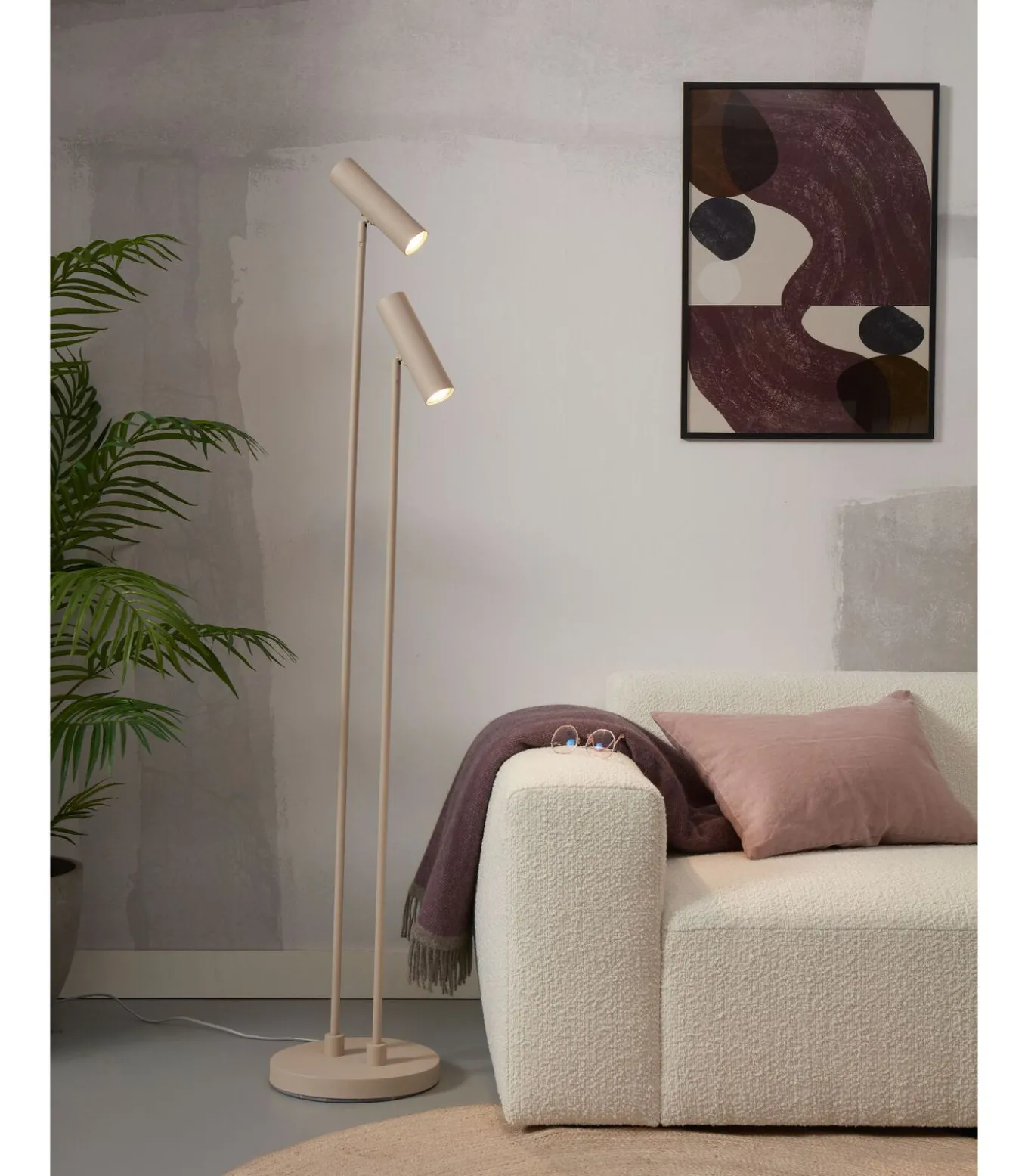 Vloerlamp Havana - Zand - 30x30x162cm
