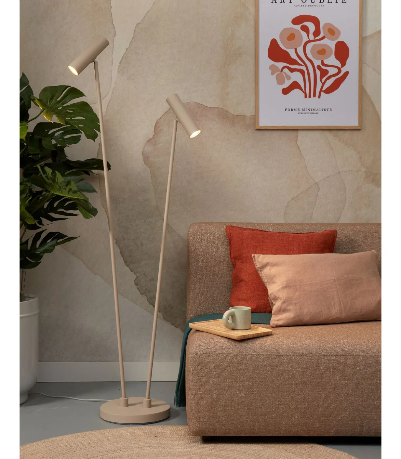 Vloerlamp Havana - Zand - 30x30x162cm