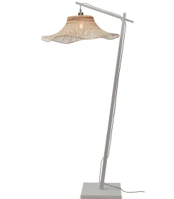 Vloerlamp Ibiza - Bamboe Wit/Naturel - 83x65x176cm