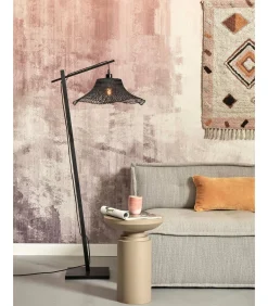 Vloerlamp Ibiza - Bamboe Zwart - 77x50x150cm