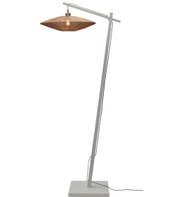Vloerlamp Iguazu - Bamboe Wit/Jute - 78x55x176cm