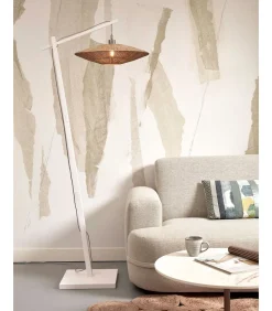 Vloerlamp Iguazu - Bamboe Wit/Jute - 78x55x176cm