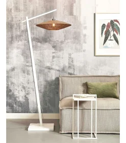 Vloerlamp Iguazu - Bamboe Wit/Jute - 78x55x176cm