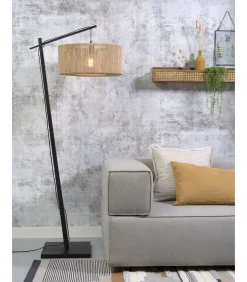 Vloerlamp Iguazu - Bamboe Zwart/Jute - 73x50x176cm