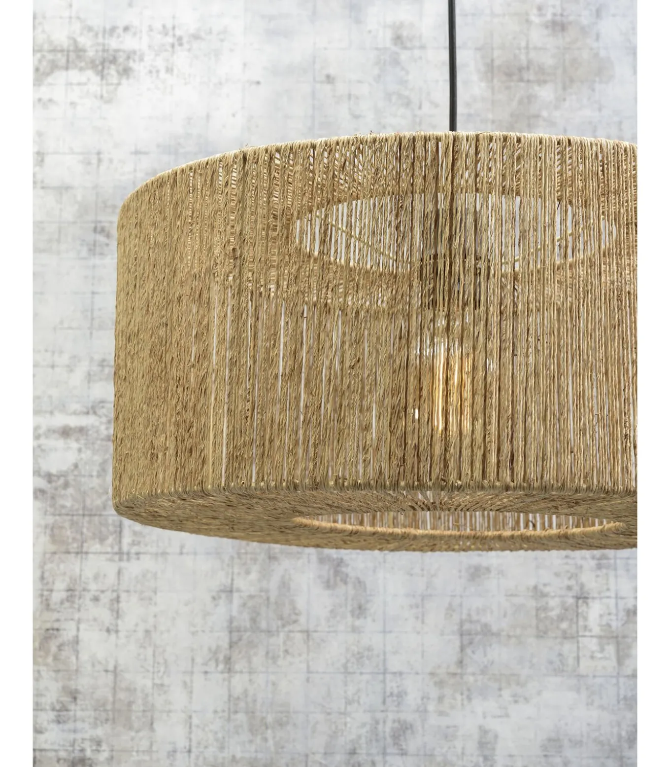 Vloerlamp Iguazu - Bamboe Zwart/Jute - 73x50x176cm