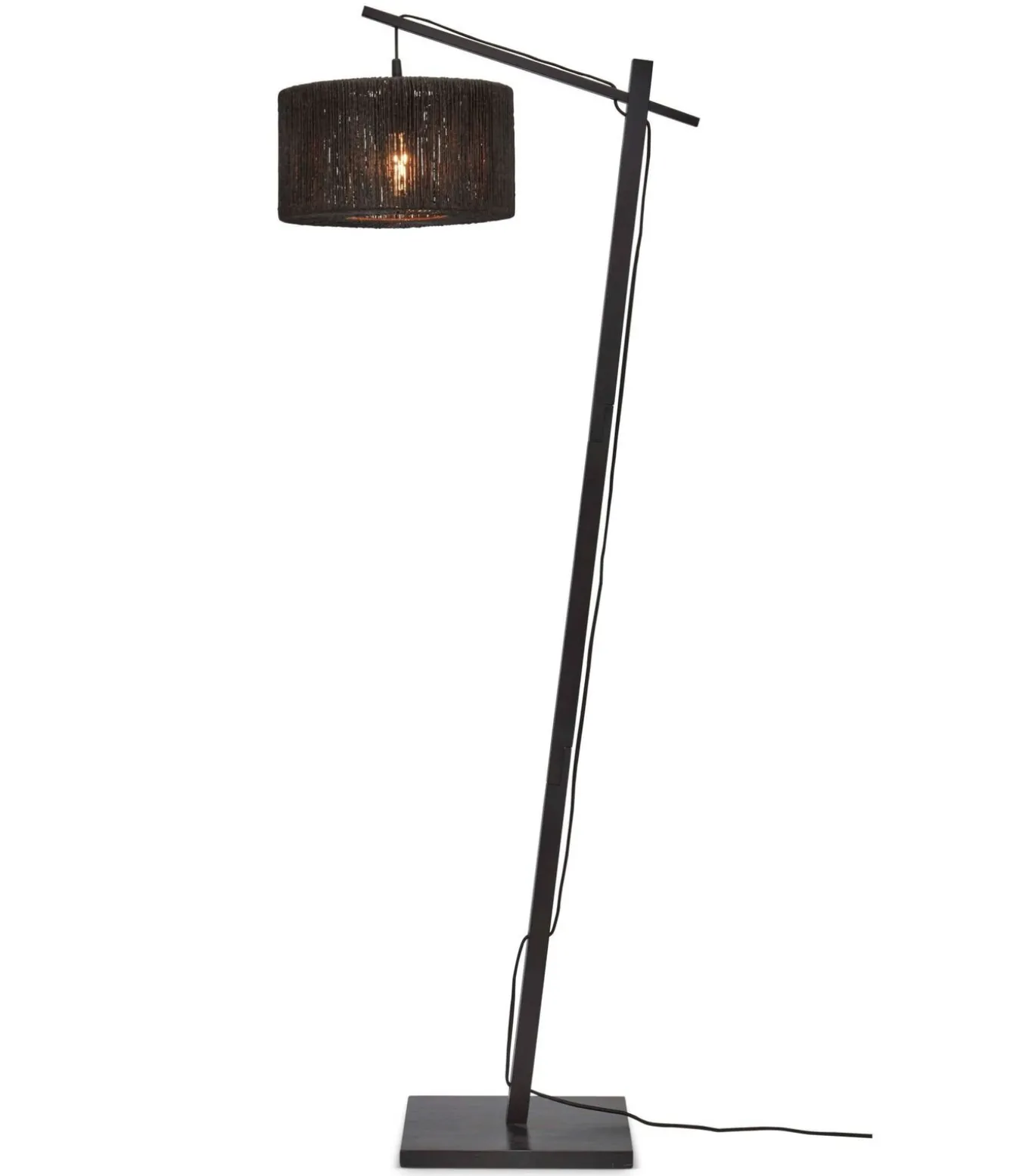 Vloerlamp Iguazu - Bamboe/Jute Zwart - 57x31x150cm