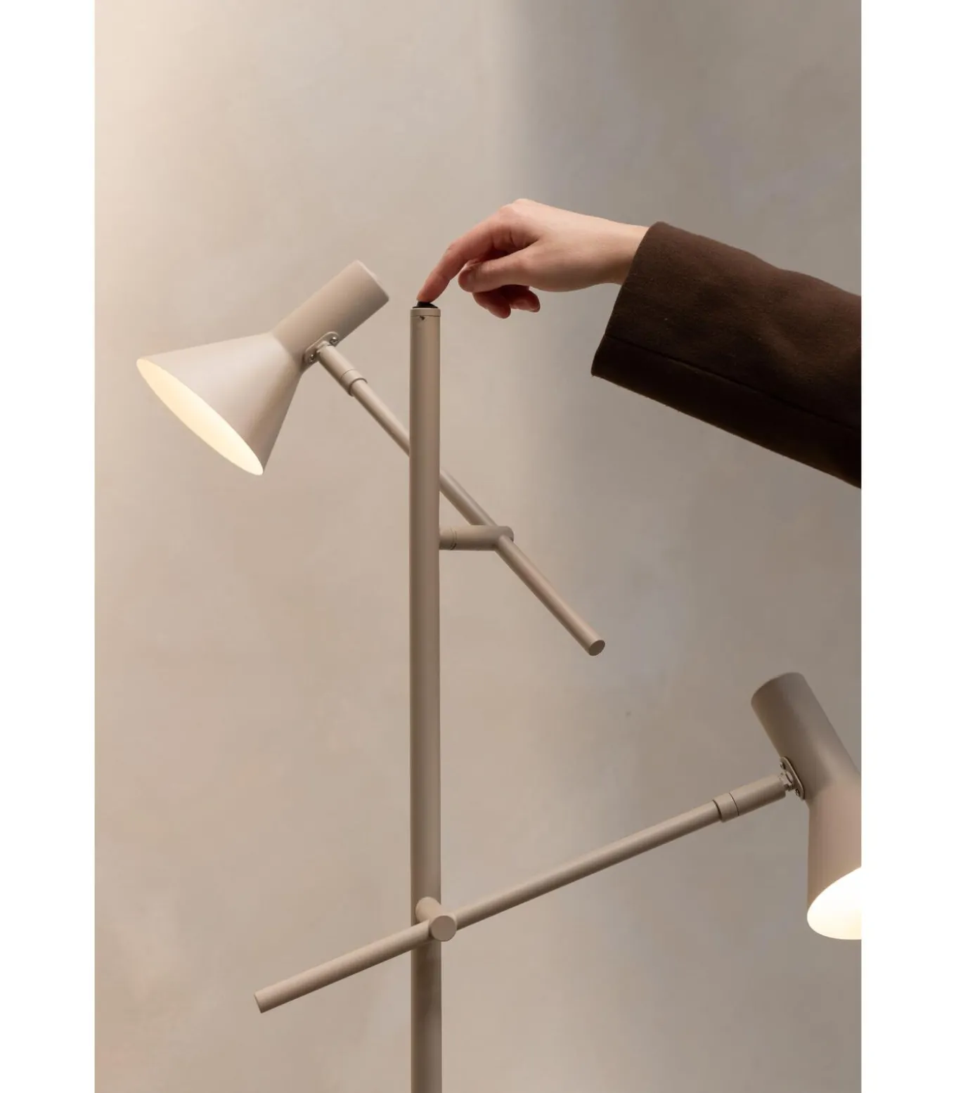 Vloerlamp Izmir - Bruin - 59x42x171cm