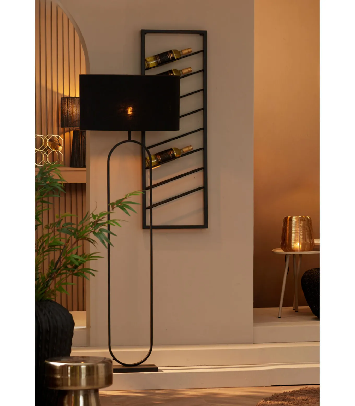 Vloerlamp Jamiri - Zwart - 30x15x142cm