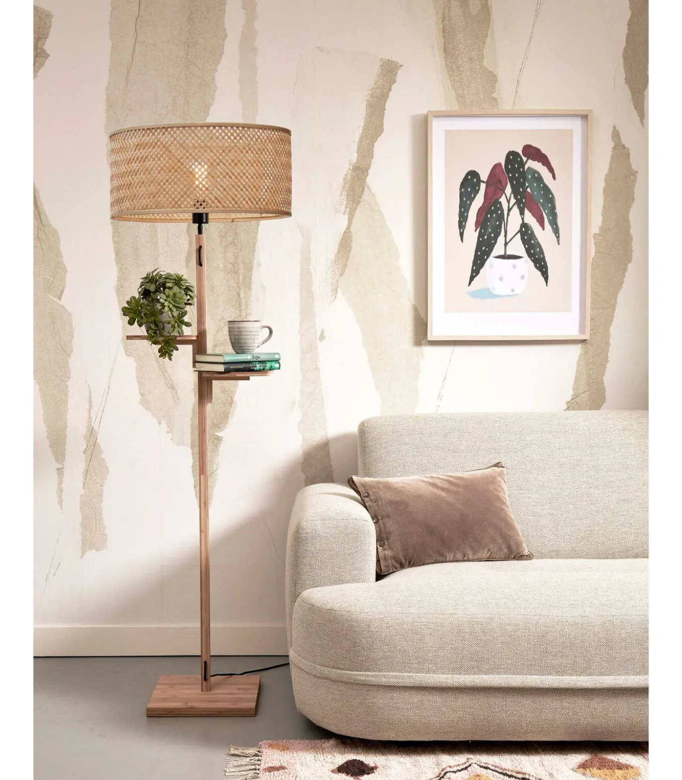 Vloerlamp Java - Bamboe - Ø50x158cm