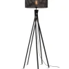 Vloerlamp Java - Bamboe Zwart - Ø50x146cm