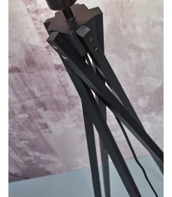 Vloerlamp Java - Bamboe Zwart - Ø50x146cm