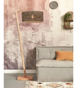 Vloerlamp Java - Bamboe/Zwart - 75x50x176cm