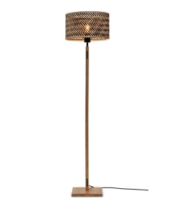 Vloerlamp Java - Bamboe/Zwart - Ø32cm