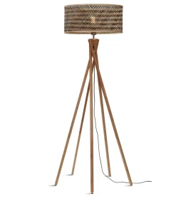 Vloerlamp Java - Bamboe/Zwart - Ø50x146cm