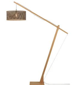 Vloerlamp Java - Bamboe/Zwart - 175x50x207cm