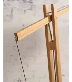 Vloerlamp Java - Bamboe/Zwart - 175x50x207cm