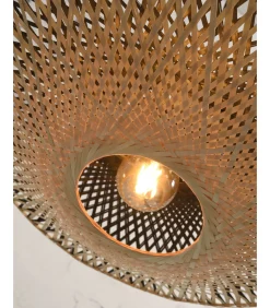 Vloerlamp Kalimantan - Zwart/Naturel - 80x60x176cm