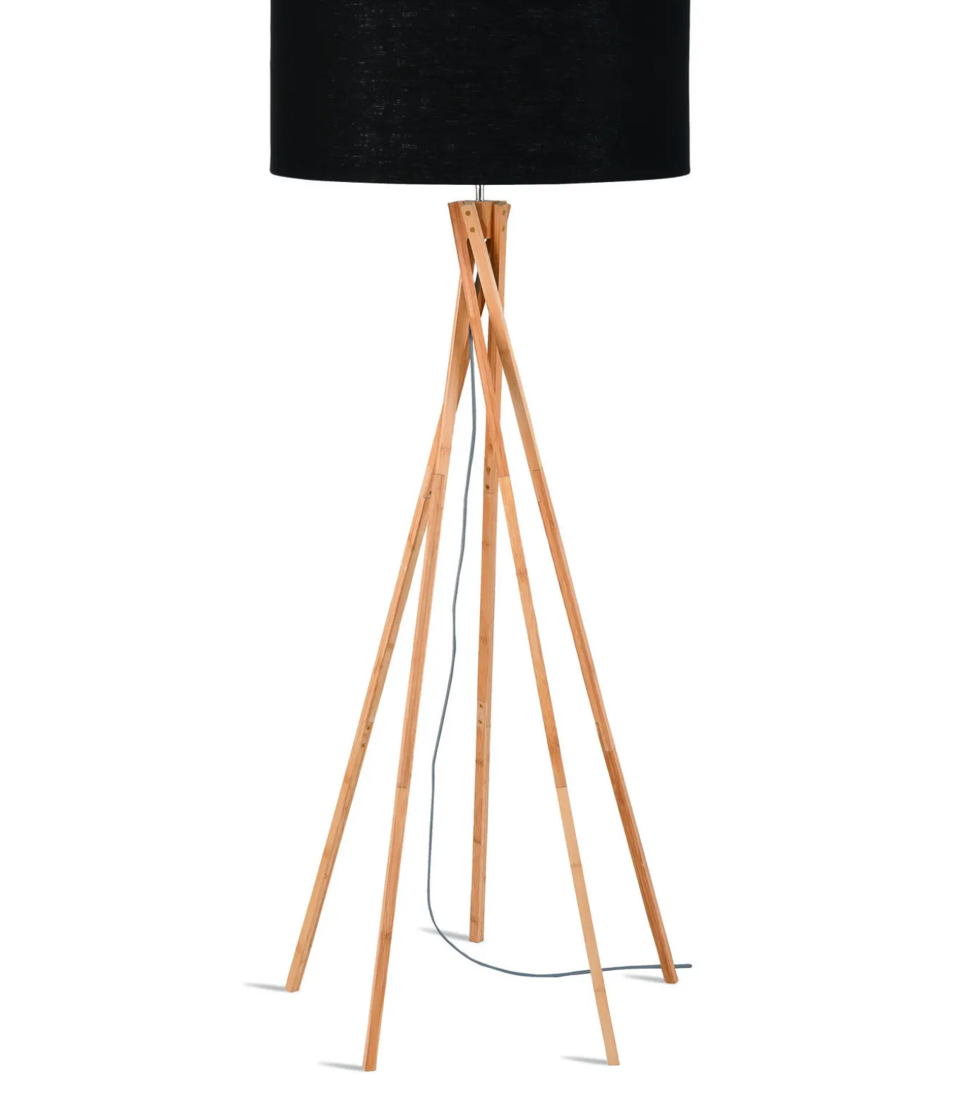 Vloerlamp Kilimanjaro - Zwart/Bamboe - Ø60cm