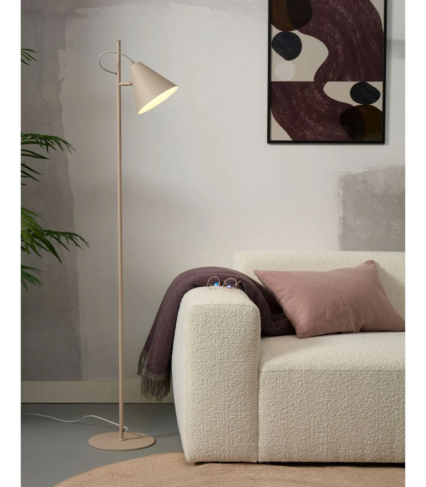 Vloerlamp Lisbon - Zand - 25x35.5x151cm