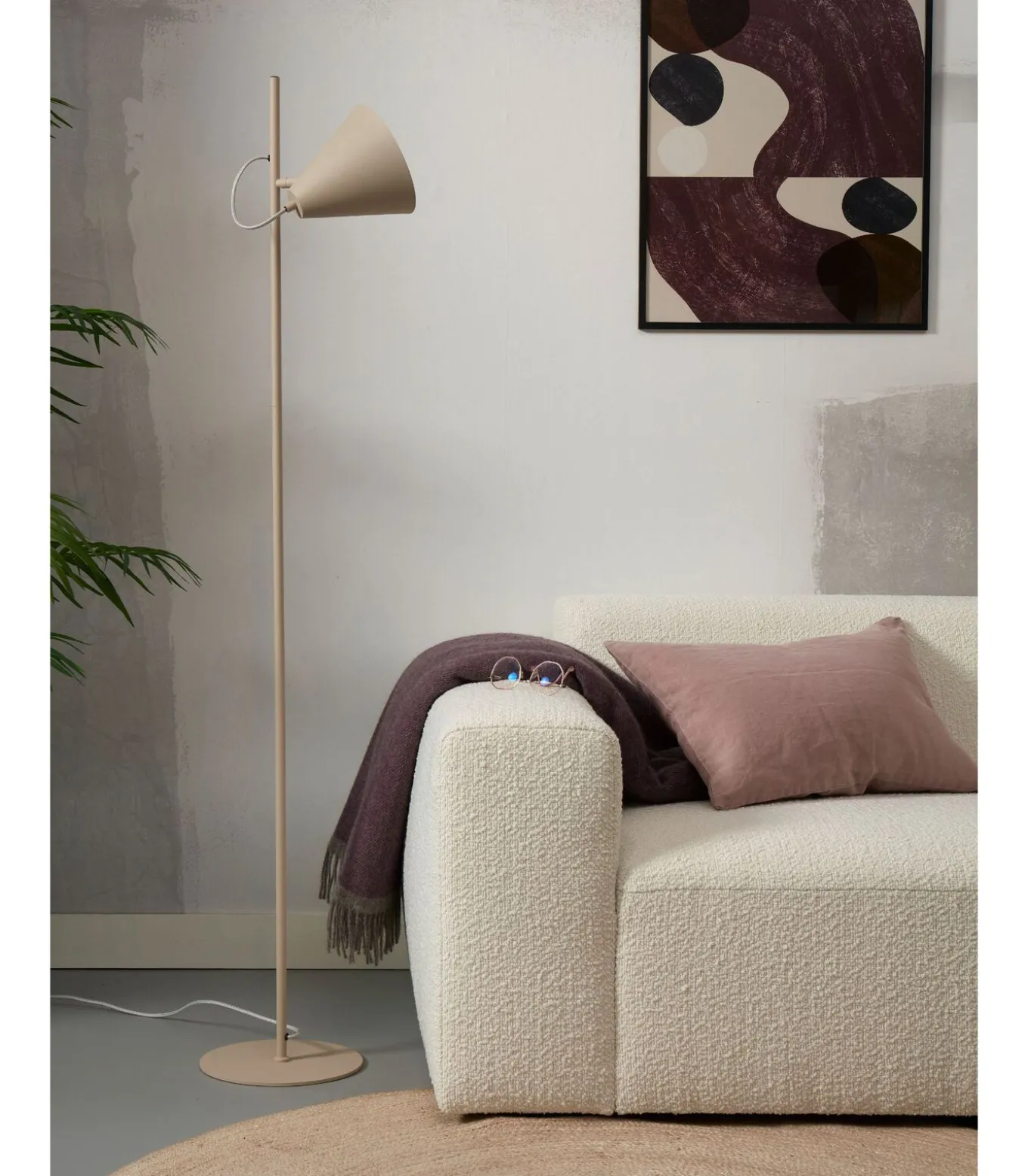 Vloerlamp Lisbon - Zand - 25x35.5x151cm