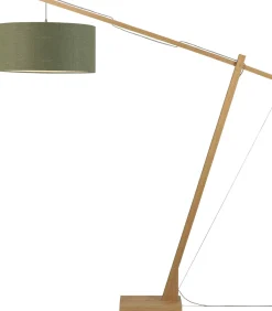Vloerlamp Montblanc - Bamboe/Groen - 175x60x207cm