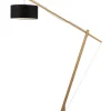 Vloerlamp Montblanc - Bamboe/Zwart - 175x47x207cm