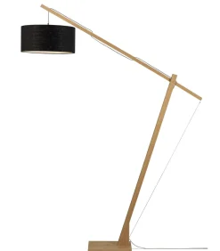 Vloerlamp Montblanc - Bamboe/Zwart - 175x47x207cm