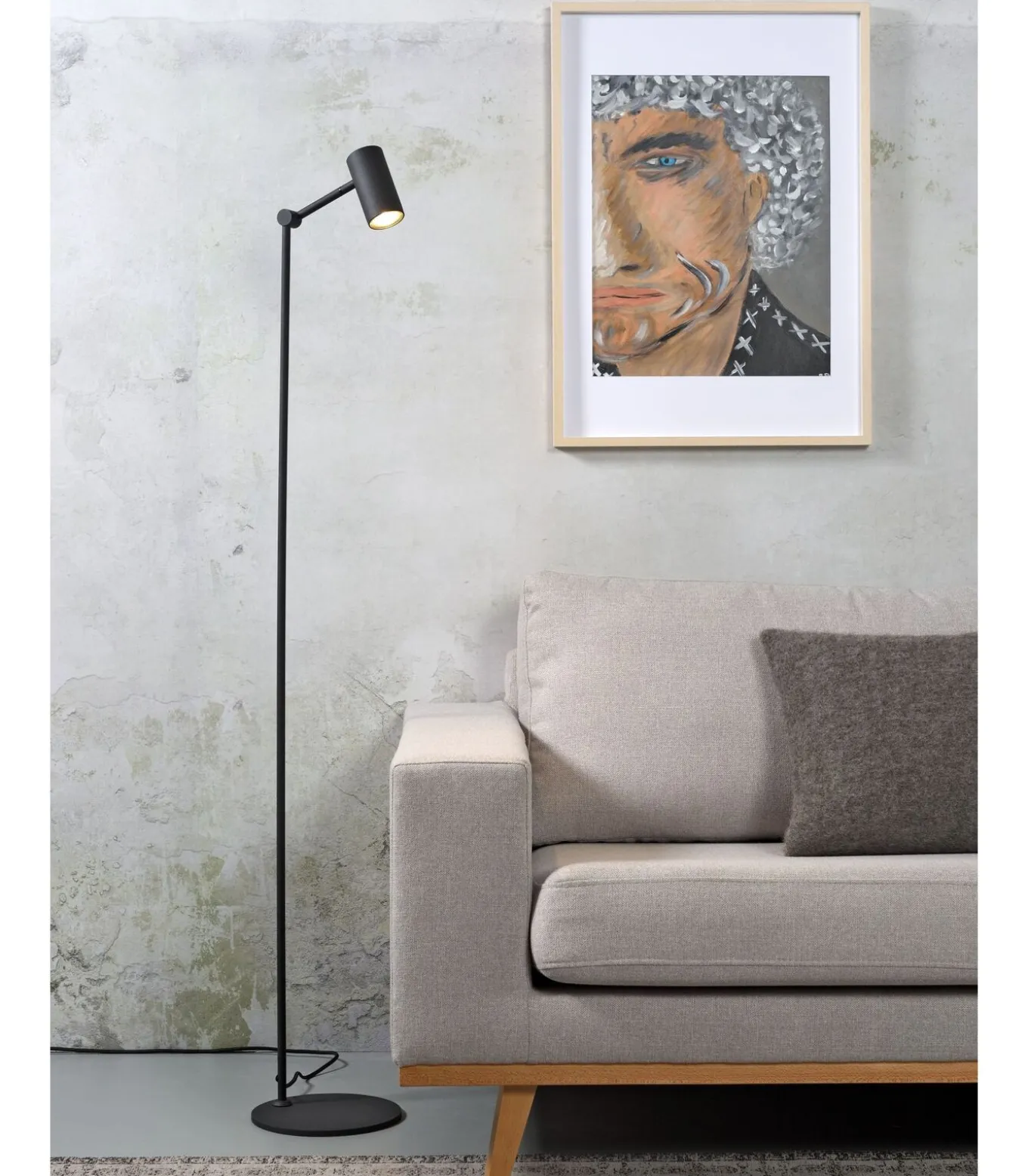 Vloerlamp Montreux - Zwart - 22x22x133cm
