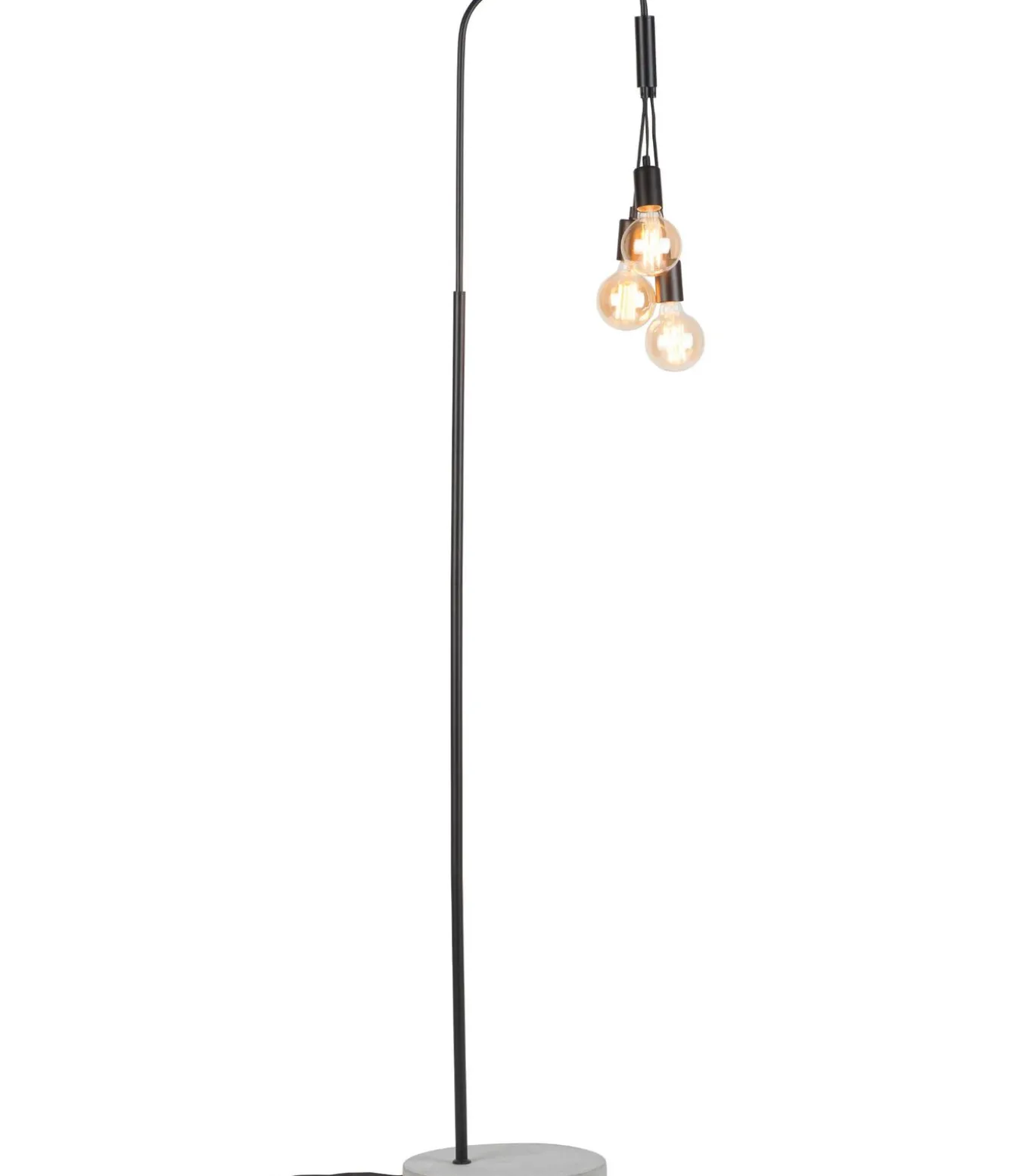 Vloerlamp Oslo - Zwart/Cement - 48x32x190cm - 3L