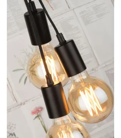 Vloerlamp Oslo - Zwart/Cement - 48x32x190cm - 3L