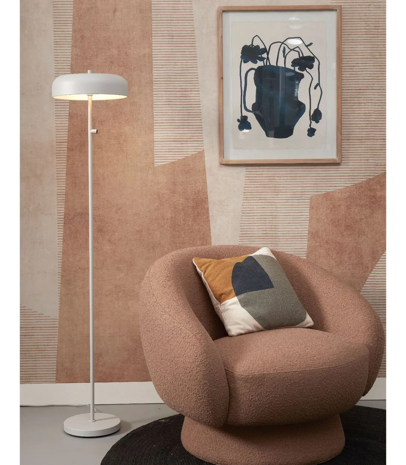 Vloerlamp Porto - Grijs - Ø30cm