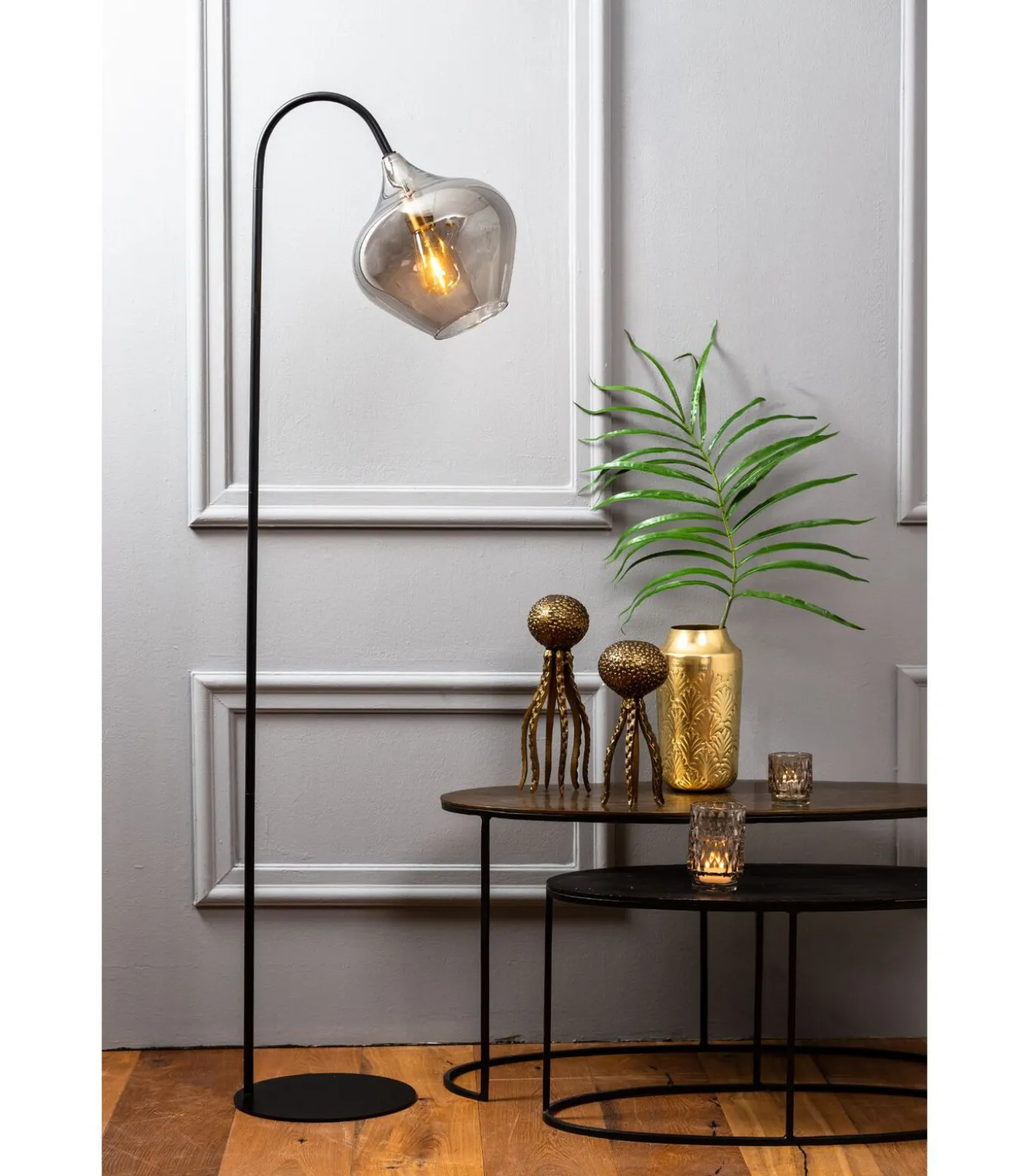Vloerlamp Rakel - Zwart - 45x28x160cm