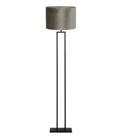 Vloerlamp Shiva/Velours - Zwart/Zwart - Ø40x170cm