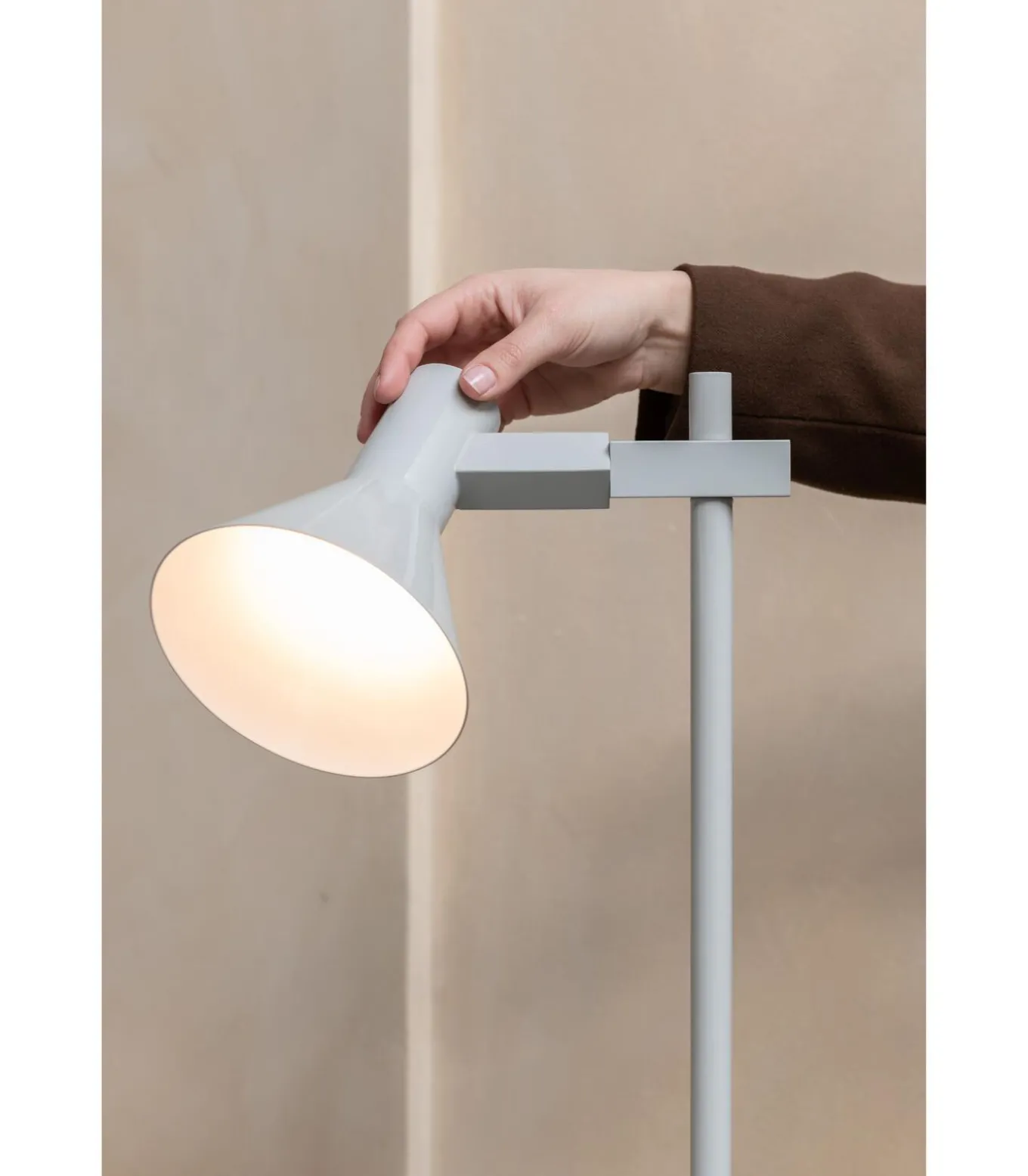 Vloerlamp Stavanger - Grijs - 37x25x146cm