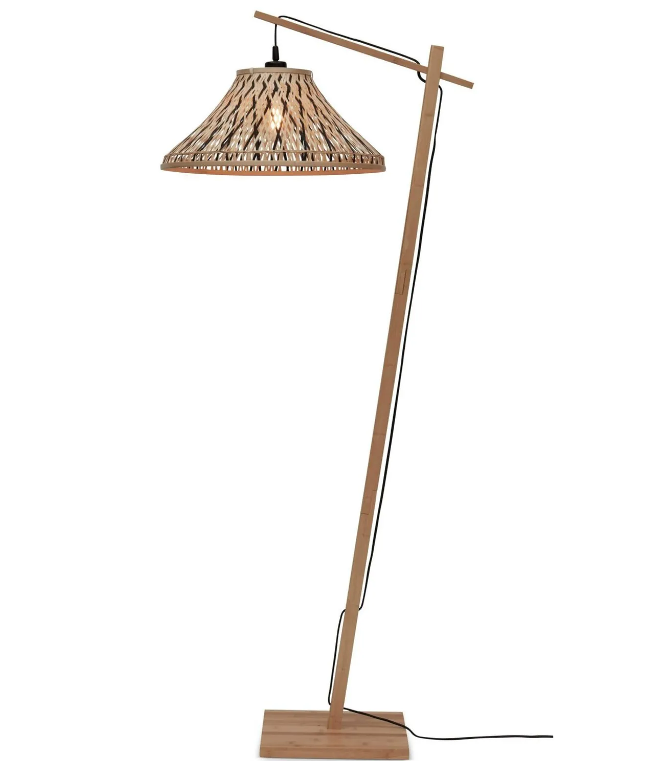 Vloerlamp Tahiti - Bamboe/Zwart - 65x45x150cm