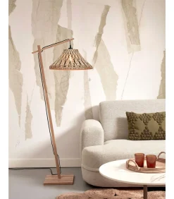 Vloerlamp Tahiti - Bamboe/Zwart - 65x45x150cm