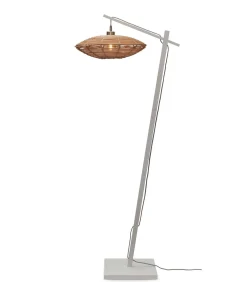 Vloerlamp Tanami - Bamboe Wit/Rotan - 63x40x150cm