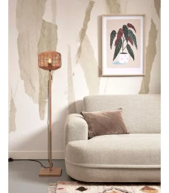 Vloerlamp Tanami - Bamboe/Rotan - Ø25cm
