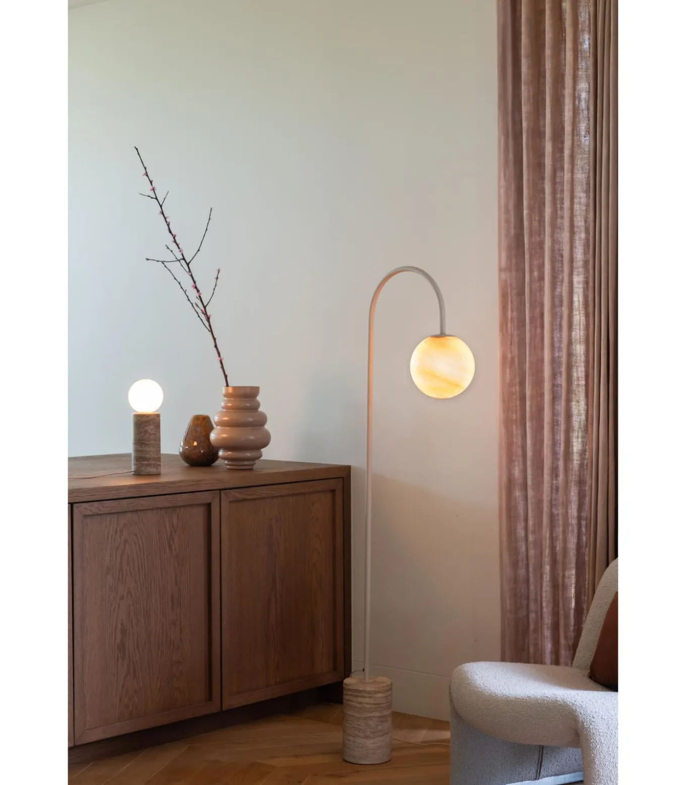 Vloerlamp Tivoli - Bruin - 20x42x163cm