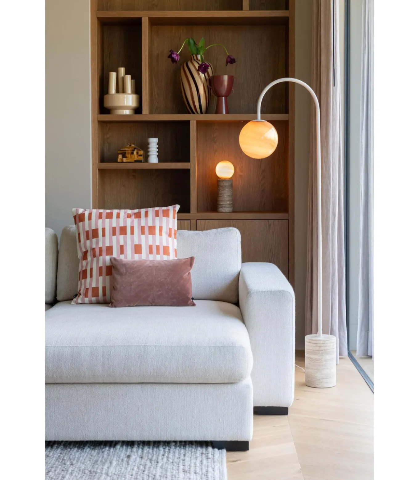 Vloerlamp Tivoli - Bruin - 20x42x163cm