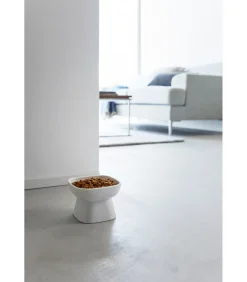 Voerbak Kat / Hond - Keramisch - Tower - Wit