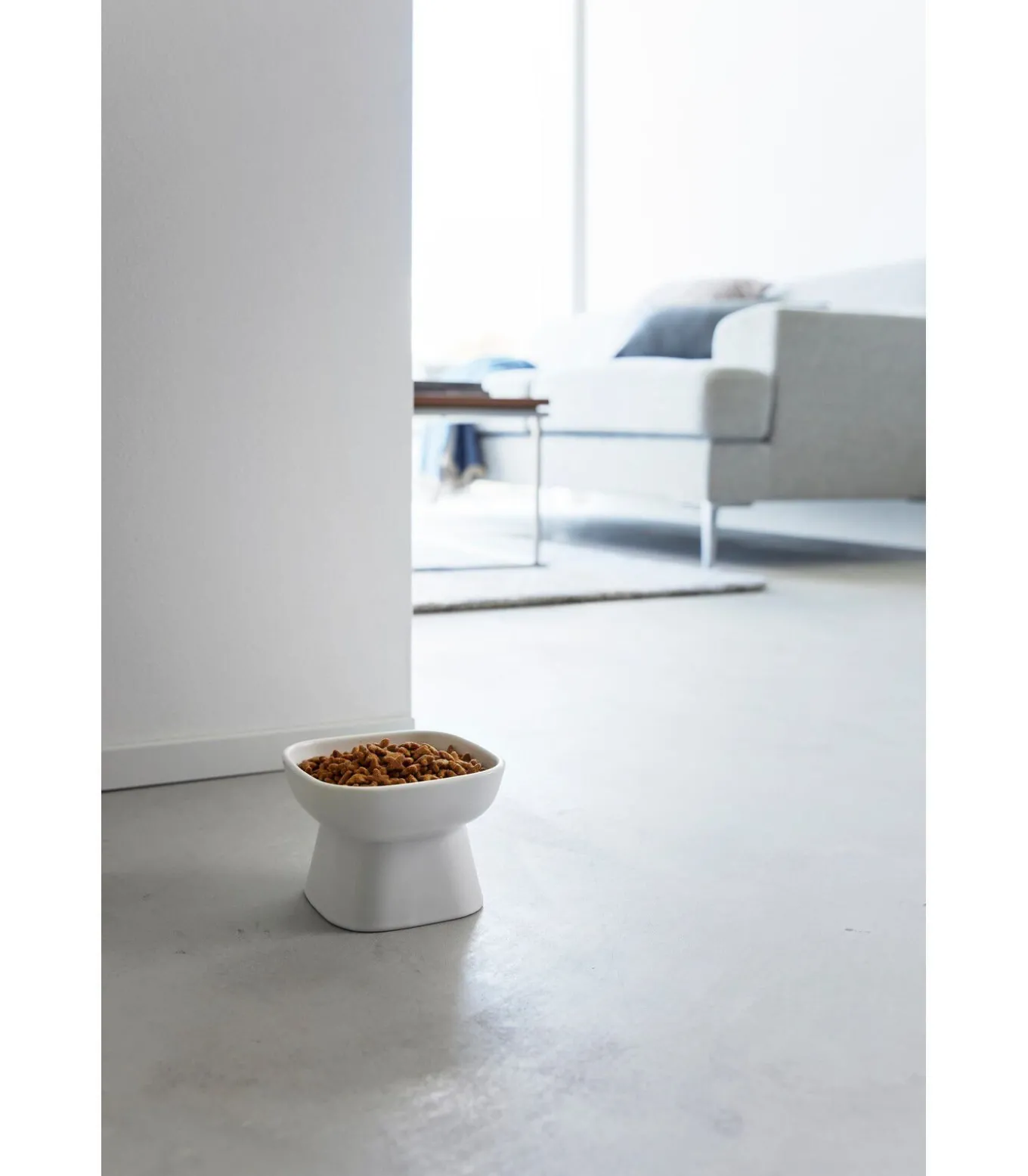 Voerbak Kat / Hond - Keramisch - Tower - Wit