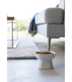 Voerbak Kat / Hond - Keramisch - Tower - Wit