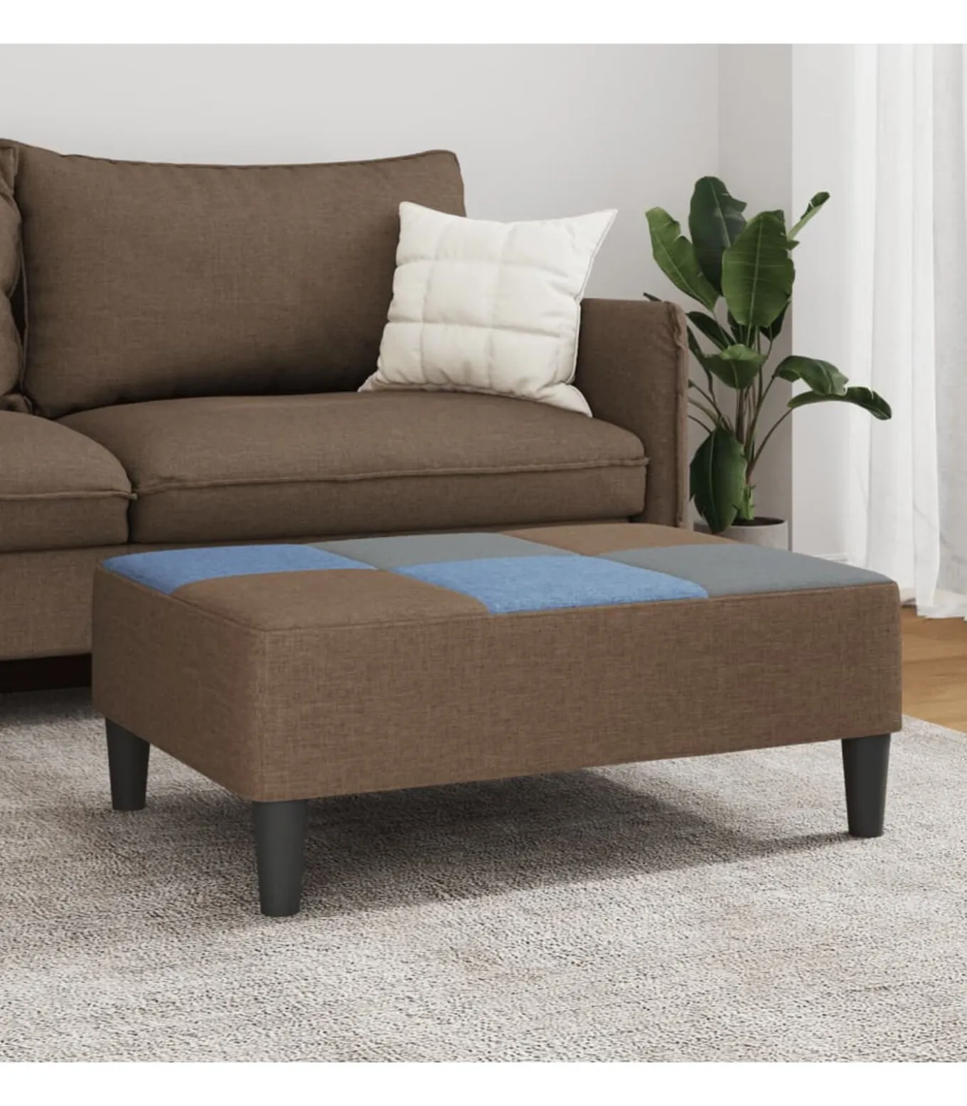 Voetenbank patchwork 77x55x31 cm stof