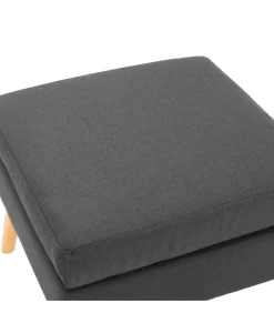 Voetenbank stof donkergrijs