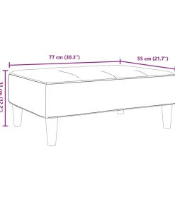Voetenbank 77x55x31 cm fluweel geel