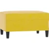 Voetenbank 70x55x41 cm fluweel geel