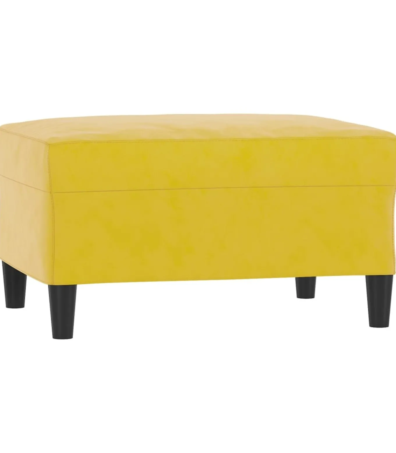 Voetenbank 70x55x41 cm fluweel geel