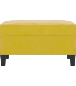 Voetenbank 70x55x41 cm fluweel geel
